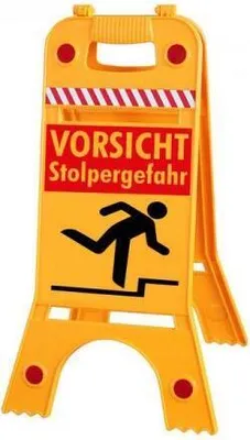 Produktbild von Warnaufsteller Dachaufsteller - Vorsicht Stolpergefahr - Gr. ca. 28 x 64 cm – 308541/5