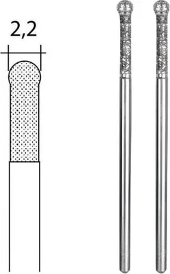 Image de Forets diamantés pour le verre en forme sphérique Ø 2,2 mm, 2 pièces - PROXXON - 28232