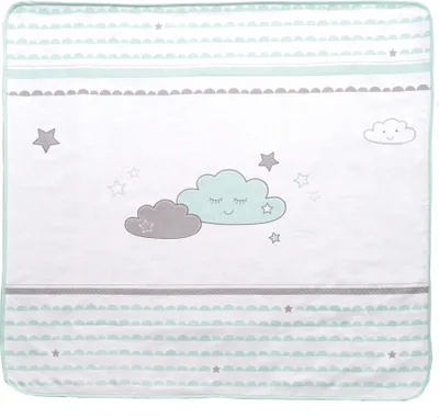 Produktbild von roba Babydecke 'Happy Cloud', 2 seitig: 1x super weich, warm & flauschig, 1x 100% Baumwolle