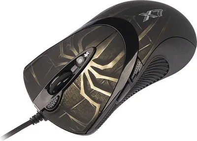 Produktbild von A4Tech Anti-Vibrate Laser Gaming Mouse XL-747H, rechts, Laser, USB Typ-A, 3600 DPI, Schwarz