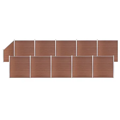 Produktbild von Maison Exclusive - WPC Zaun-Set 10 Quadrate + 1 Schräge 1830x186 cm Braun