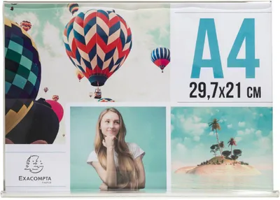 Produktbild von Tischaufsteller Acryl A4 horizontal transparent 305x83x210 mm Exacompta