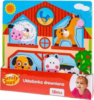 Zdjęcie produktu dla Układanka drewniana Farma uchwyty