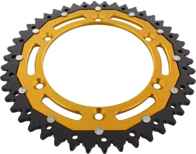 Image de Pignon ZF 46 dents pas 520 noir or double ZFD-822-46-GLD