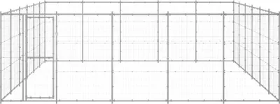 Obrázok produktu pre vidaXL Vonkajšia búda pre psov Pozinkovaná oceľ 36,3 m²