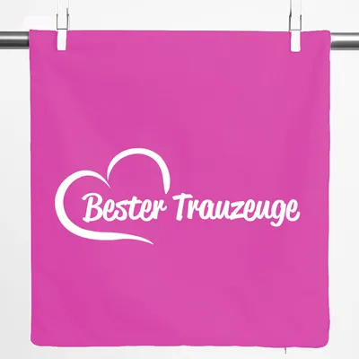 Produktbild von Huuraa Kissenbezug Bester Trauzeuge Herz 40x40cm Fuchsia Baumwolle Dekokissenbezug Geschenkidee