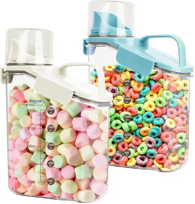 Obrázek produktu pro Vzduchotěsné nádoby na sypké potraviny, 2 x 2,8 l, na obiloviny, cukr, cornflakes