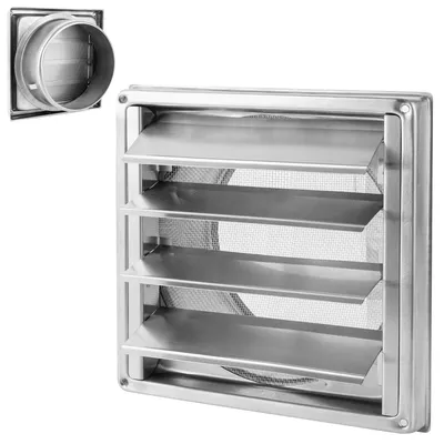 Obrázek produktu pro Solidchoice - Čtvercový ventilátorový rošt 150 mm s protizpětnou klapkou