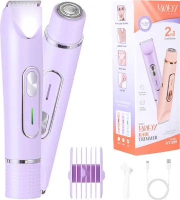 Produktbild von INF 2-in-1 Elektrischer Damenrasierer & Bikini Trimmer - Tragbar & Aufladbar Violett