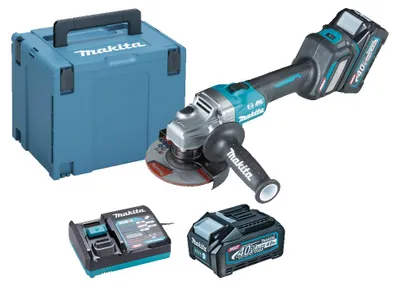 Image de Meuleuse 40V XGT 125mm + 2 batteries 4Ah + chargeur rapide + coffret MAKPAC - MAKITA - GA023GM201