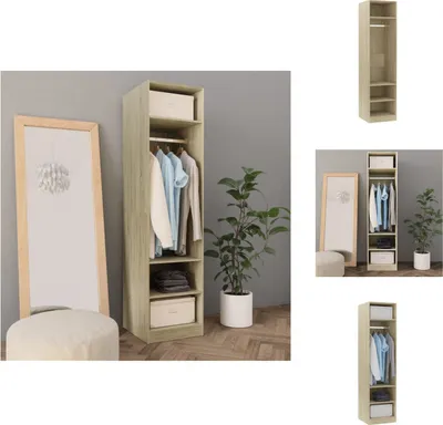 Obrázek produktu pro vidaXL Šatní skříň Sonoma dub 50x50x200 cm materiál na bázi dřeva - Šatní skříně