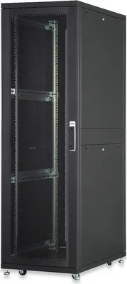 Produktbild von Digitus Serverschrank Unique Serie - 600x1000 mm (BxT), Freistehendes Gestell, 42U, 1000 kg, Schwarz