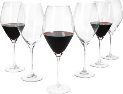 Produktbild von 6x Doyenne Rotwein-Gläser 280ml mit Fuß große Weingläser Feier Hochzeit Partys