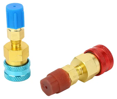 Imagen del producto de Kit de conectores rápidos R1234yf, adaptadores de conexión rápida R1234YF a R134A para sistemas de aire acondicionado de automóviles, utilizados para la carga de refrigerante