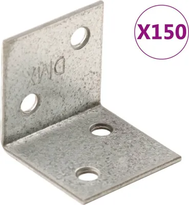 Obrázok produktu pre Nábytkové uholníky 150 ks 2 mm 30x25x30 mm Pozinkovaná oceľ - Držiak na náradie 155552