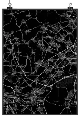 Produktbild von Mr. & Mrs. Panda Bild Hofheim am Taunus DIN A5 - Geschenk, Posterdruck, wanddeko, Stadt Dorf Karte Landkarte Map Stadtplan, drucke, Deko Poster, Plakat
