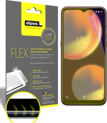 Produktbild von 2x Schutzfolie für Wiko View 4 Folie, 100% Displayabdeckung, dipos Flex