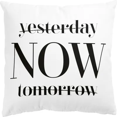 Produktbild von Dekokissen Sprüche draußen / Outdoor Zierkissen waschbar Motivation weiss Sofakissen mit Füllung