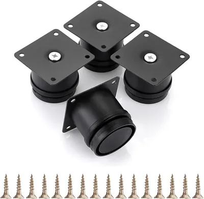 Imagen del producto de Patas ajustables para muebles, de acero inoxidable, de 5 cm