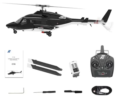 Produktbild von AirWolf E188 RC-Helikopter - 2,4G 6-Kanal - Optical-Flow LiDAR TOF Höhenhaltung - Brushless Motor - 1080p Kamera - 1 Akku