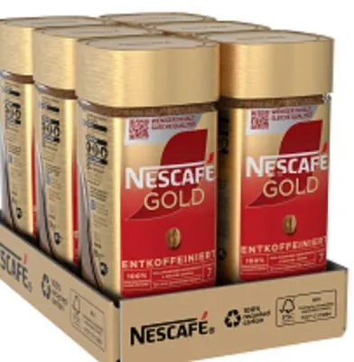 Produktbild von Nescafé Gold Entkoffeiniert 6 × 95 g (570g)