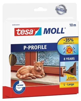 Zdjęcie produktu dla samoprzylepna taśma uszczelniająca do profili tesa tesamoll P brązowa