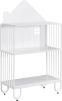 Zdjęcie produktu dla HOME DELUXE - Półka dziecięca TODO - kolor: biały, wymiary: 102x61x28 cm, zawiera 2 pojemniki do przechowywania, ochrona podłogi, stabilna konstrukcja I Półka dziecięca Półka na książki Półka magnetyczna