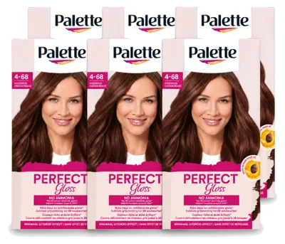 Obrázok produktu pre 6 ks farby na vlasy Palette Perfect Gloss, umývateľná, intenzívna farba, odtieň 1-0 čierna - výhodný balík