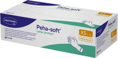 Produktbild von Peha-Soft Latex protect Unt.Hands.unsterile pf XS 100 ks