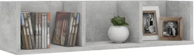 Productafbeelding van CD-wandplank, betonlook, grijs, 29,5"x7,1"x7,1", spaanplaat