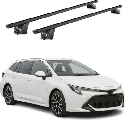 Produktbild von Dachträger für Toyota Corolla Kombi 2019-2025 100kg Alu Schwarz 2x ABE