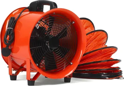 Produktbild von Absaugventilator - 30 cm Lüfter - 380 W - 220 V - 5 m Flexschlauch - Tragbar Für Werkstatt Und Schweißkabine