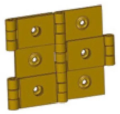 Image de Charnière de paravent 60x30mm acier laitonné - MONIN - 428570