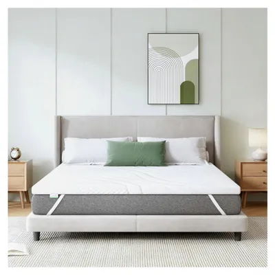 Produktbild von Matratzen Topper 140x200 7,5 cm Höhe Gel Topper Memory Foam für Boxspringbett, Wohnwagen, Schlafsofa, Matratzenauflage, waschbarer Bezug,