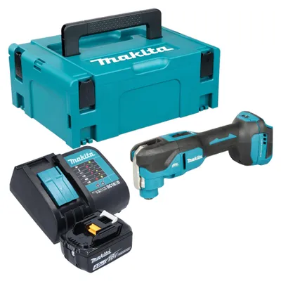 Image de Outil multifonction sans fil Makita DTM 53 SM1J 18 V OIS / Starlock Brushless + 1 batterie 4,0 Ah + chargeur + Makpac