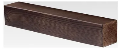 Produktbild von Wandregal aus massivem Holz 60x10cm Nussbaum farbig Vintage rustikales Design Natur Regal