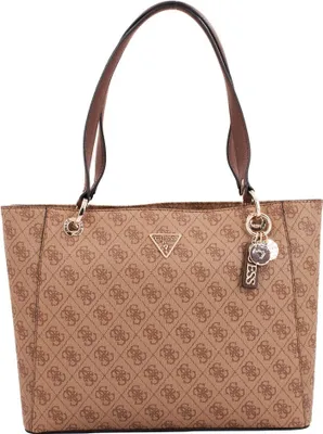 Produktbild von Elegante Beigefarbene Damen-Handtasche mit Kontrasten und Schutzfüßchen