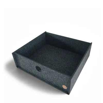 Produktbild von Aufbewahrungsbox CARGA Filz 35 x 38 x 12 cm ohne Deckel in anthrazit meliert