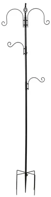 Produktbild von Vogelfutterstation, Outdoor-Futterspender, 4 Haken, Stahl, Schwarz