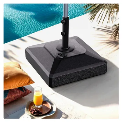 Produktbild von Sonnenschirmständer für Mittelstockschirm, befüllbar mit Wasser oder Sand, Gewichtsbasis 45 KG, Schwarz