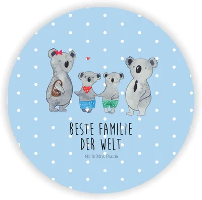 Produktbild von Mr. & Mrs. Panda magnet Koala Familie zwei - Blau Pastell - Geschenk, für pinwand, Muttertag, Familienzeit, Kühlschrankmagnet, pinnwand, magnettafel, Koalabär, mit motiv
