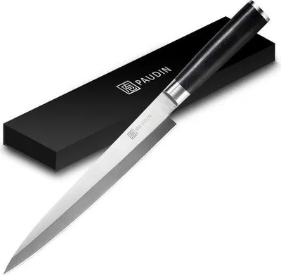 Produktbild von PAUDIN Yanagiba Messer 25 cm – Japanisches Sashimi- & Sushi-Messer, einseitig geschliffen – Präzises Kochmesser für Fisch, Fleisch & feine Schnitte