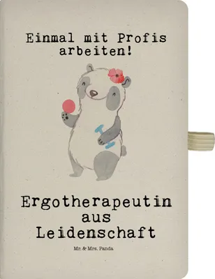Produktbild von Mr. & Mrs. Panda Notizbuch A5 Ergotherapeutin Leidenschaft - Transparent - Geschenk, Notizheft, Lustig, Ausbildung, Kariert, Journal, Witzig, Spruch, Kladde, Tagebuch