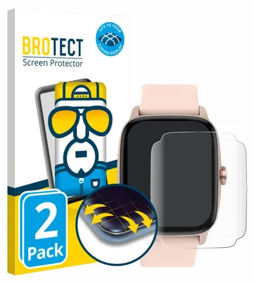 Produktbild von 2x BROTECT Fullscreen Schutzfolie für KIBFLE TGW0 / TGW01 1.85" Displayschutz Folie Fullcover Klar Transparent