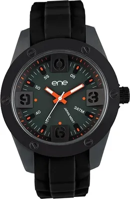Image de eneWatch Silicone Montre Hommes E72548 Montre noire Fashion Modèle 107 D2UE72548