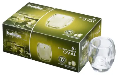 Obrázok produktu pre Bolsius Horeca Relight Držiak 100/84 oválny priehľadný (6 ks)