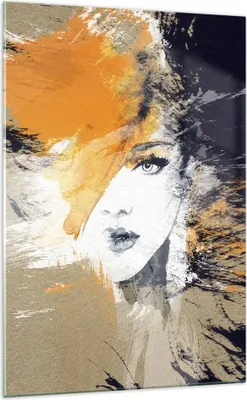 Produktbild von Bilder auf glas - Einteilig - Abstraktion Frau - 70x100cm - Glasbilder - Wandbilder - Bilder - zum Aufhängen bereit - Wanddekoration aus Glas - Glas Bilder - Wandbild auf Glas - GPA70x100-3656