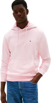 Immagine prodotto di Felpa con cappuccio da uomo Tommy Hilfiger, modello Essential Terry, con tasca frontale, color rosa (Pink Lily)