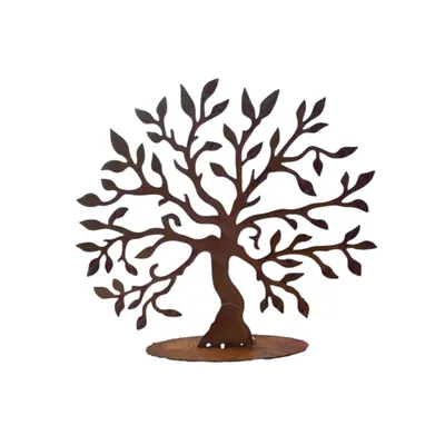 Produktbild von Schöner Lebensbaum perfekt für den Garten zur Dekoration, aus Metall Edelrost Neu Frostfest Witterungsbeständig, Figur zur Gartengestaltung BO-MD1485