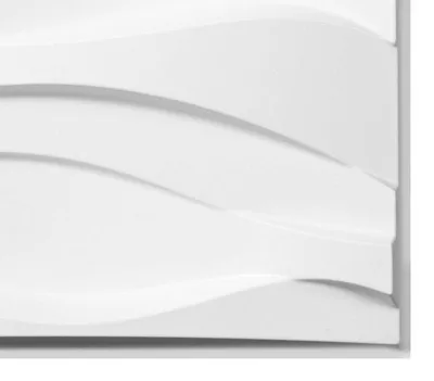 Image de Panneaux muraux 3D Golvend Blanc - 13 pièces - 50 x 50 cm - Autocollants muraux - Panneaux muraux autocollants - Revêtement mural - Panneaux pour murs - Décoration 3D